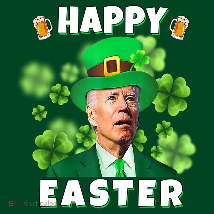 Happy Easter St Patrick's Day Confused Joe Biden Funny Performance Shirt