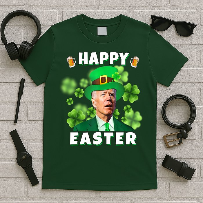 Happy Easter St Patrick's Day Confused Joe Biden Funny T-Shirt