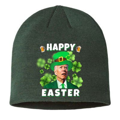 Happy Easter St Patrick's Day Confused Joe Biden Funny Sustainable Beanie