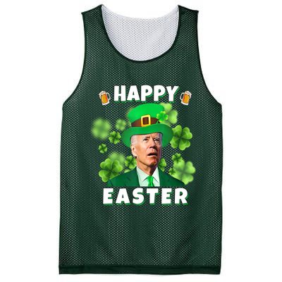 Happy Easter St Patrick's Day Confused Joe Biden Funny Mesh Reversible Basketball Jersey Tank