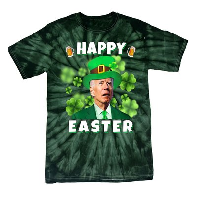 Happy Easter St Patrick's Day Confused Joe Biden Funny Tie-Dye T-Shirt