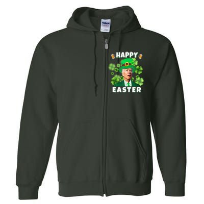 Happy Easter St Patrick's Day Confused Joe Biden Funny Full Zip Hoodie