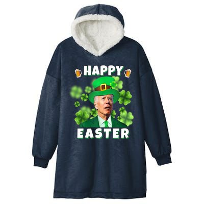 Happy Easter St Patrick's Day Confused Joe Biden Funny Hooded Wearable Blanket