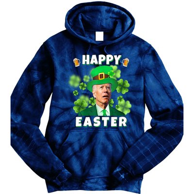 Happy Easter St Patrick's Day Confused Joe Biden Funny Tie Dye Hoodie