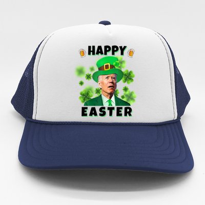 Happy Easter St Patrick's Day Confused Joe Biden Funny Trucker Hat