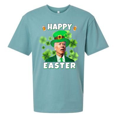 Happy Easter St Patrick's Day Confused Joe Biden Funny Sueded Cloud Jersey T-Shirt