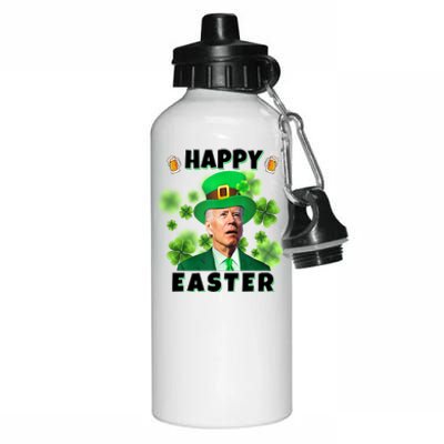 Happy Easter St Patrick's Day Confused Joe Biden Funny Aluminum Water Bottle 