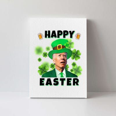 Happy Easter St Patrick's Day Confused Joe Biden Funny Canvas