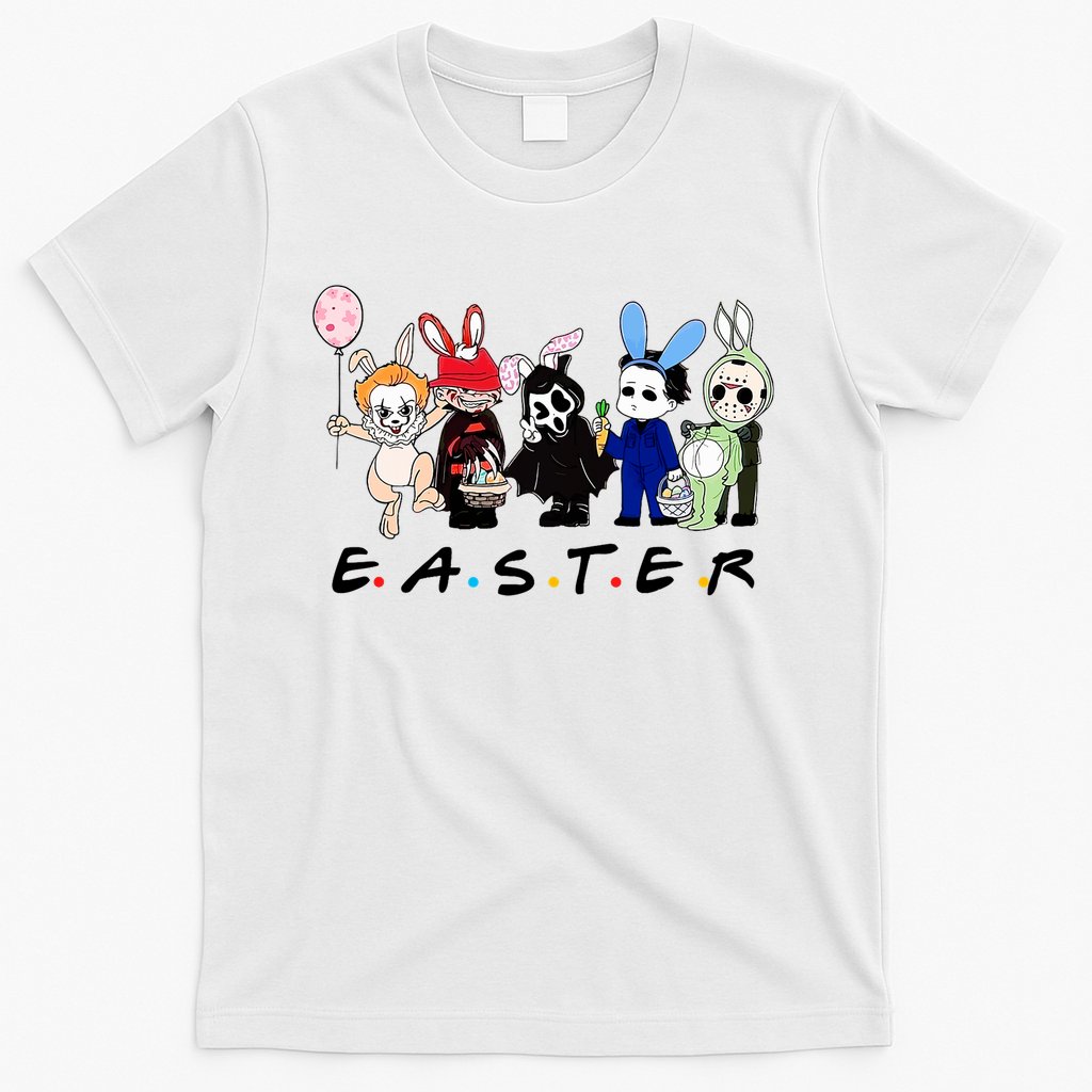 Happy Easter Scary Horror Easter Movie Bunny Hunting Eggs T-Shirt
