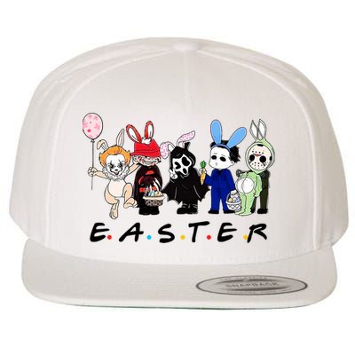 Happy Easter Scary Horror Easter Movie Bunny Hunting Eggs Wool Snapback Cap