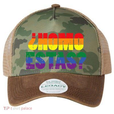 Homo Estas Spanish Mexican Funny Pride Ally Month Legacy Tie Dye Trucker Hat