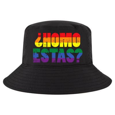 Homo Estas Spanish Mexican Funny Pride Ally Month Cool Comfort Performance Bucket Hat