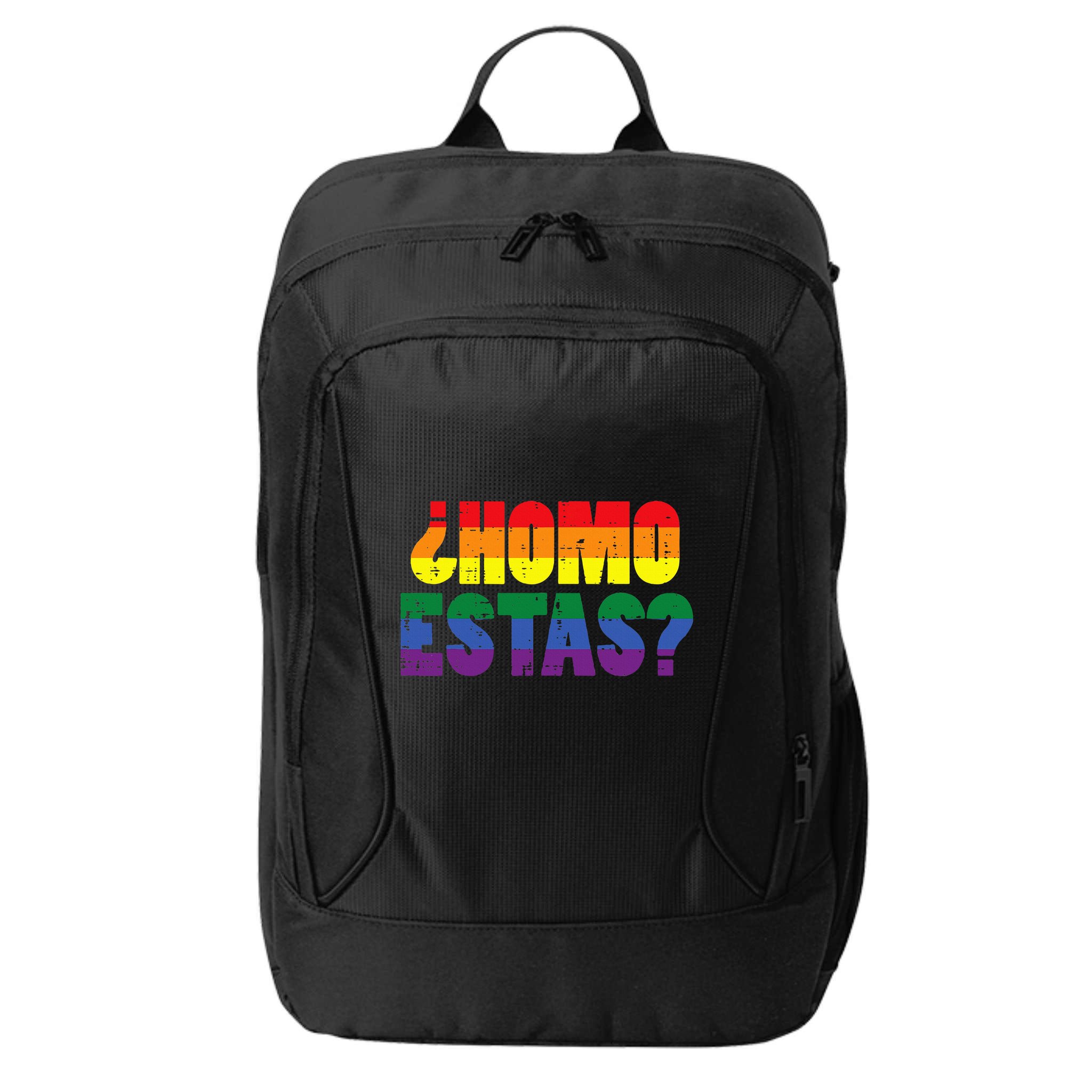 Homo Estas Spanish Mexican Funny Pride Ally Month City Backpack