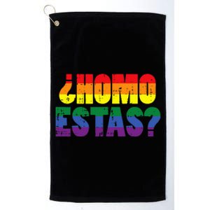 Homo Estas Spanish Mexican Funny Pride Ally Month Platinum Collection Golf Towel