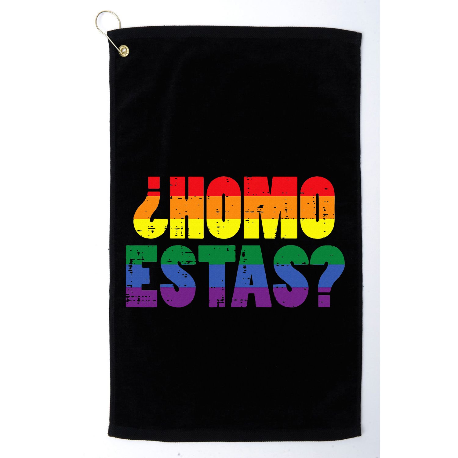 Homo Estas Spanish Mexican Funny Pride Ally Month Golf Towel