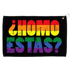 Homo Estas Spanish Mexican Funny Pride Ally Month Grommeted Golf Towel