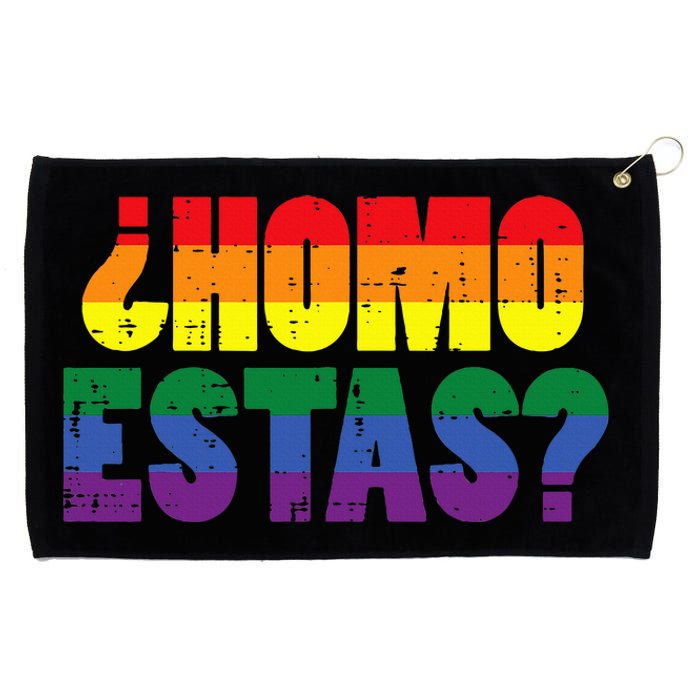 Homo Estas Spanish Mexican Funny Pride Ally Month Grommeted Golf Towel