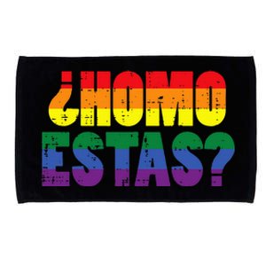 Homo Estas Spanish Mexican Funny Pride Ally Month Microfiber Hand Towel