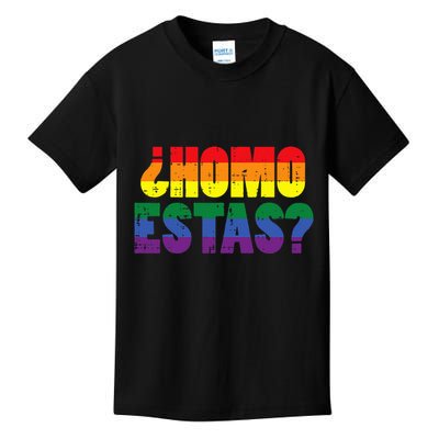 Homo Estas Spanish Mexican Funny Pride Ally Month Kids T-Shirt