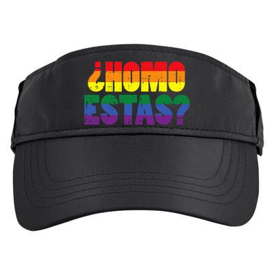 Homo Estas Spanish Mexican Funny Pride Ally Lgbt Month Adult Drive Performance Visor
