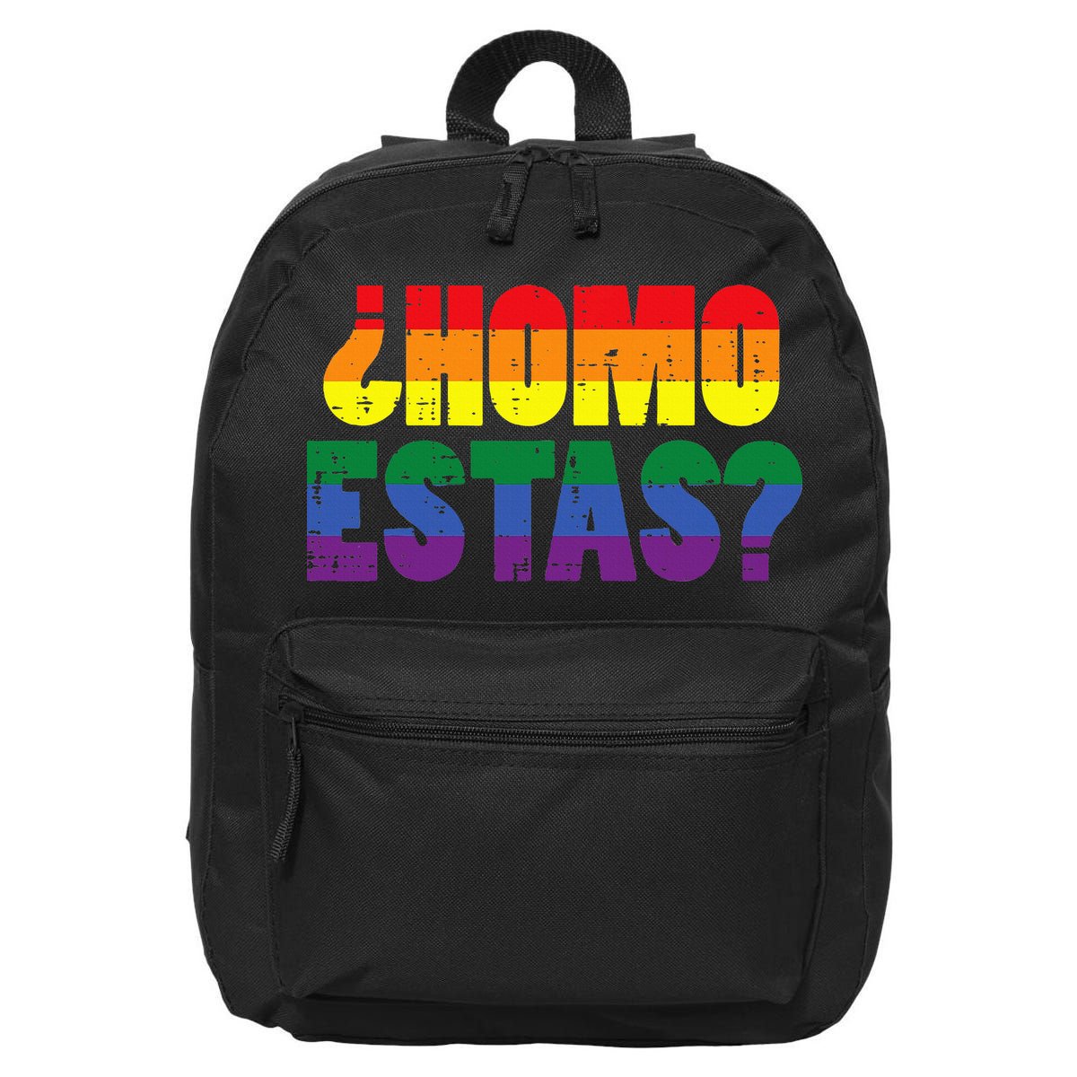 Homo Estas Spanish Mexican Funny Pride Ally Lgbt Month 16 in Basic Backpack