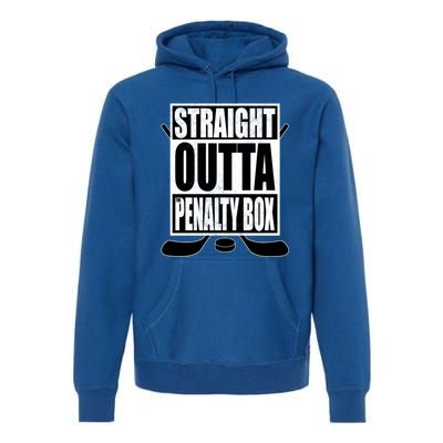 Hockey EnthusiastS Straight Outta The Penaltybox Design Funny Gift Premium Hoodie