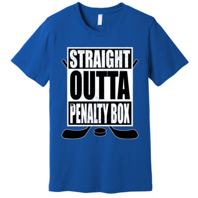 Hockey EnthusiastS Straight Outta The Penaltybox Design Funny Gift Premium T-Shirt