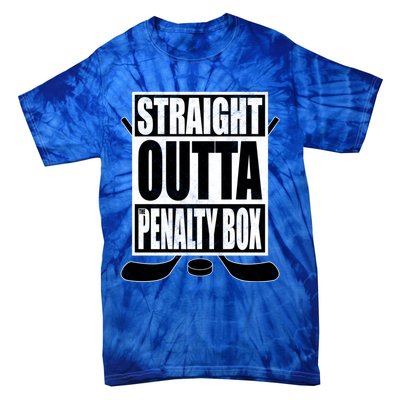 Hockey EnthusiastS Straight Outta The Penaltybox Design Funny Gift Tie-Dye T-Shirt