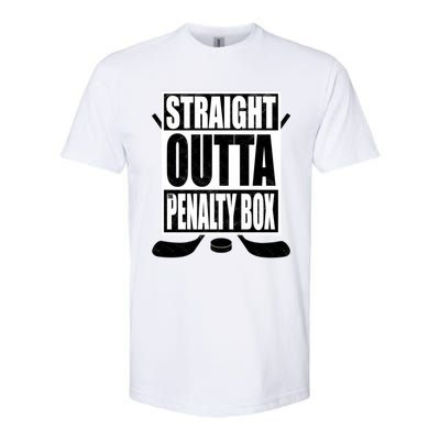 Hockey EnthusiastS Straight Outta The Penaltybox Design Funny Gift Softstyle CVC T-Shirt