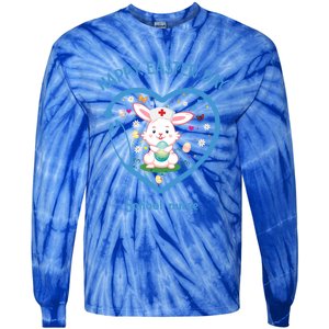 Happy Easter School Nurse Funny Gift Cute Nurse Easter Day Gift Tie-Dye Long Sleeve Shirt