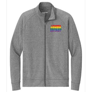 Homo Estas Spanish Mexican Funny Pride Ally Month Stretch Full-Zip Cadet Jacket