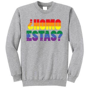 Homo Estas Spanish Mexican Funny Pride Ally Month Tall Sweatshirt