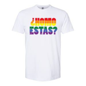 Homo Estas Spanish Mexican Funny Pride Ally Month Softstyle CVC T-Shirt