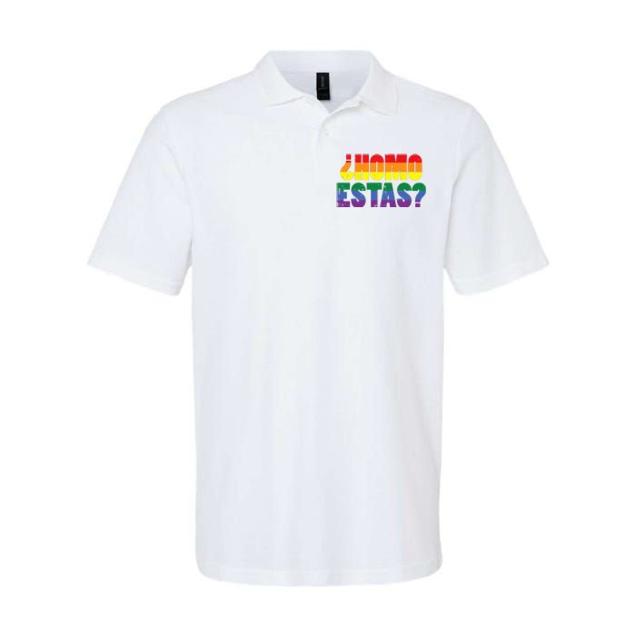 Homo Estas Spanish Mexican Funny Pride Ally Month Softstyle Adult Sport Polo