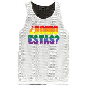 Homo Estas Spanish Mexican Funny Pride Ally Month Mesh Reversible Basketball Jersey Tank