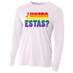 Homo Estas Spanish Mexican Funny Pride Ally Month Cooling Performance Long Sleeve Crew