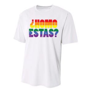 Homo Estas Spanish Mexican Funny Pride Ally Month Performance Sprint T-Shirt