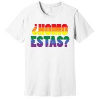 Homo Estas Spanish Mexican Funny Pride Ally Month Premium T-Shirt