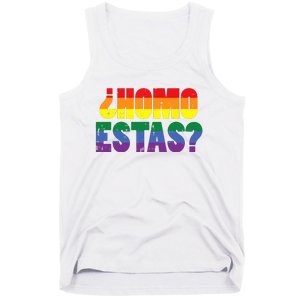 Homo Estas Spanish Mexican Funny Pride Ally Month Tank Top