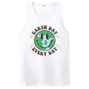 Hippie Earth Smile Face Retro Groovy Earth Day Everyday PosiCharge Competitor Tank