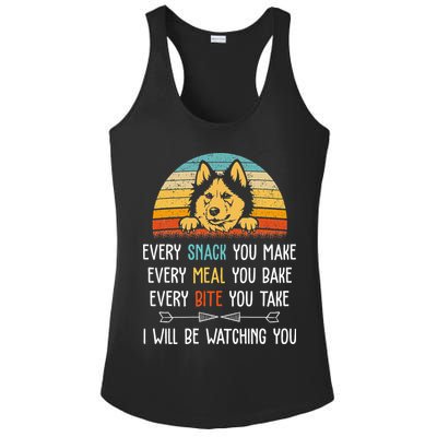 Husky Every Snack You Make Every Meal You Bake Husky Ladies PosiCharge Competitor Racerback Tank