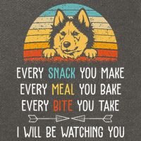 Husky Every Snack You Make Every Meal You Bake Husky Cotton Canvas Backpack