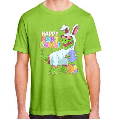 Happy Eastrawr T Rex Easter Bunny Dinosaur Eggs Boys Kids Adult ChromaSoft Performance T-Shirt