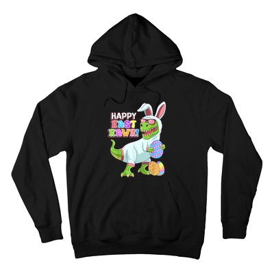 Happy Eastrawr T Rex Easter Bunny Dinosaur Eggs Boys Kids Hoodie