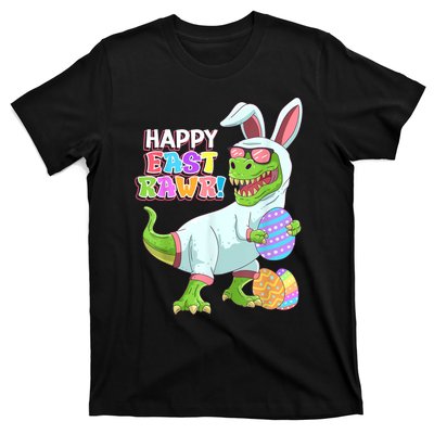 Happy Eastrawr T Rex Easter Bunny Dinosaur Eggs Boys Kids T-Shirt