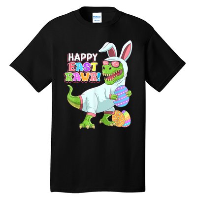 Happy Eastrawr T Rex Easter Bunny Dinosaur Eggs Boys Kids Tall T-Shirt