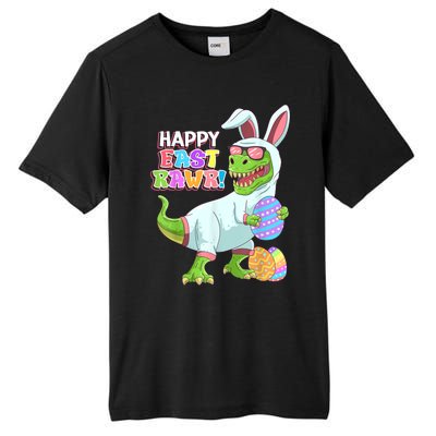 Happy Eastrawr T Rex Easter Bunny Dinosaur Eggs Boys Kids Tall Fusion ChromaSoft Performance T-Shirt