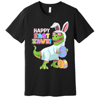 Happy Eastrawr T Rex Easter Bunny Dinosaur Eggs Boys Kids Premium T-Shirt