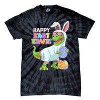 Happy Eastrawr T Rex Easter Bunny Dinosaur Eggs Boys Kids Tie-Dye T-Shirt