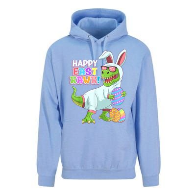 Happy Eastrawr T Rex Easter Bunny Dinosaur Eggs Boys Kids Unisex Surf Hoodie